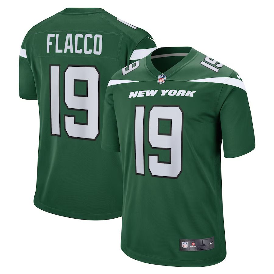Men New York Jets #19 Joe Flacco Nike Gotham Green Player Game NFL Jersey